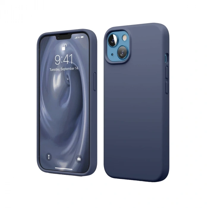 Apple iPhone 14 Uyumlu Kılıf First Silikon - Lacivert
