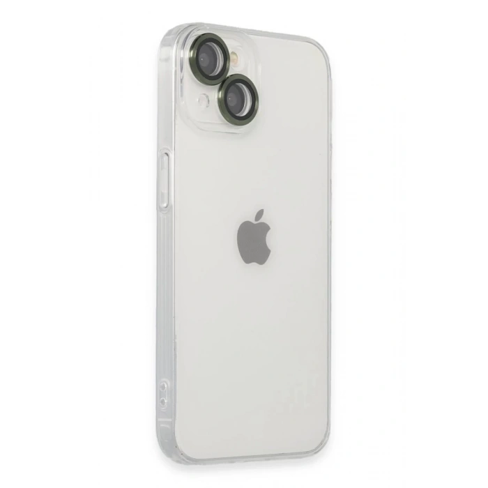 Apple iPhone 14 Uyumlu Kılıf Luko Lens Silikon - Yeşil