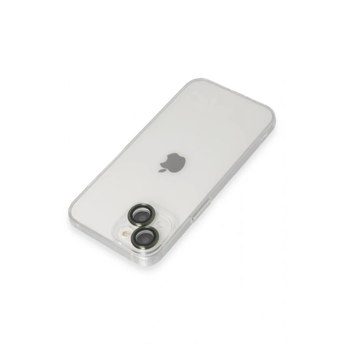 Apple iPhone 14 Uyumlu Kılıf Luko Lens Silikon - Yeşil