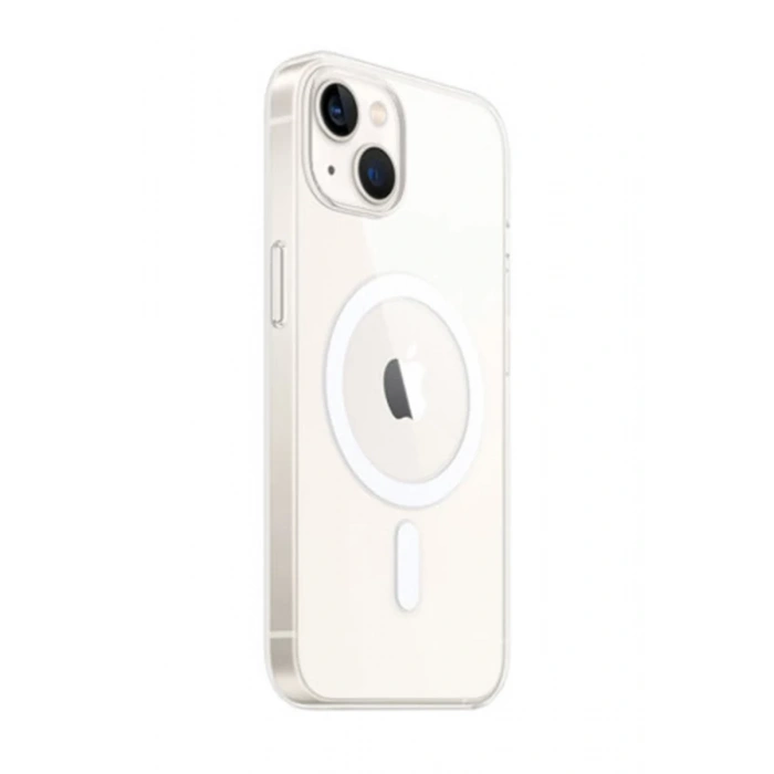 Apple iPhone 14 Uyumlu Kılıf Magneticsafe Şeffaf Silikon - Şeffaf