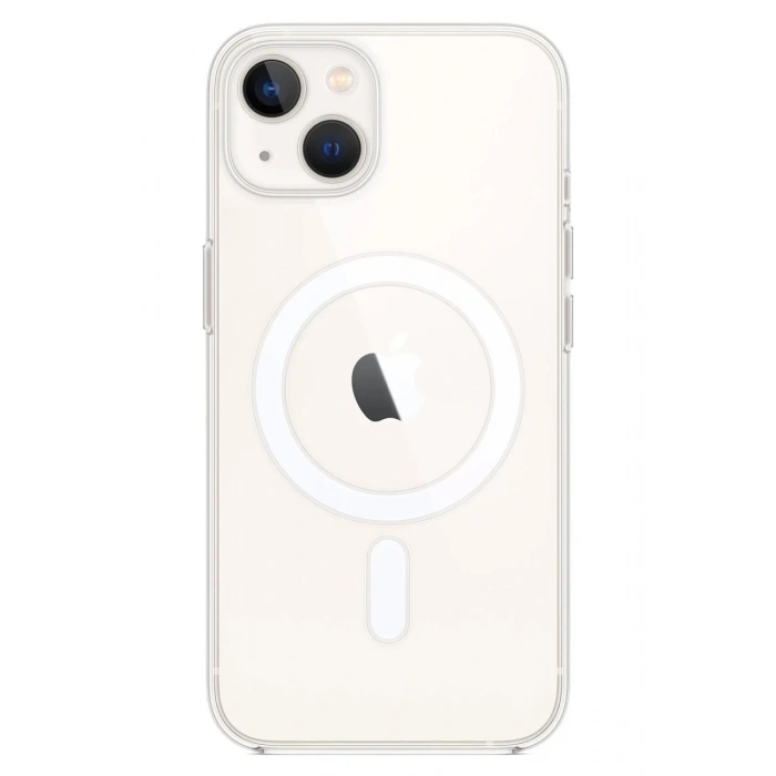 Apple iPhone 14 Uyumlu Kılıf Magneticsafe Şeffaf Silikon - Şeffaf