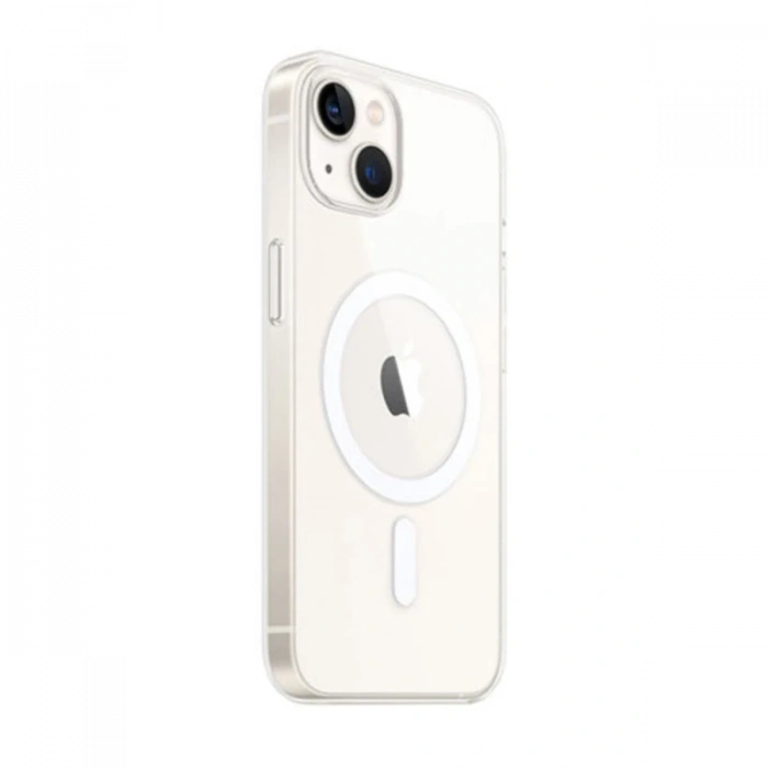 Apple iPhone 14 Uyumlu Kılıf Magneticsafe Şeffaf Silikon - Şeffaf