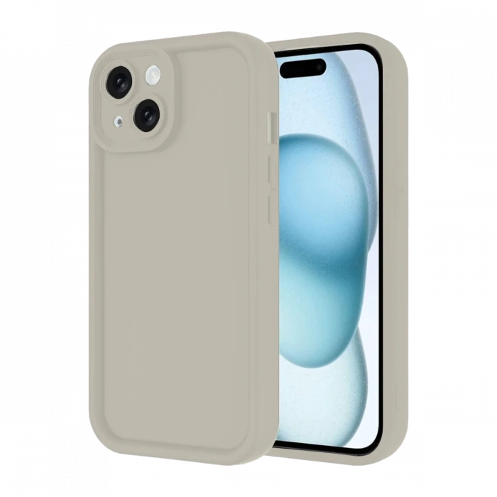 Apple iPhone 14 Uyumlu Kılıf Viera Silikon - Krem