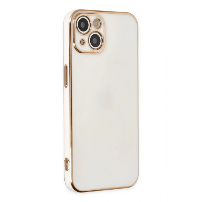 Apple iPhone 14 Uyumlu Kılıf Volet Silikon - Beyaz