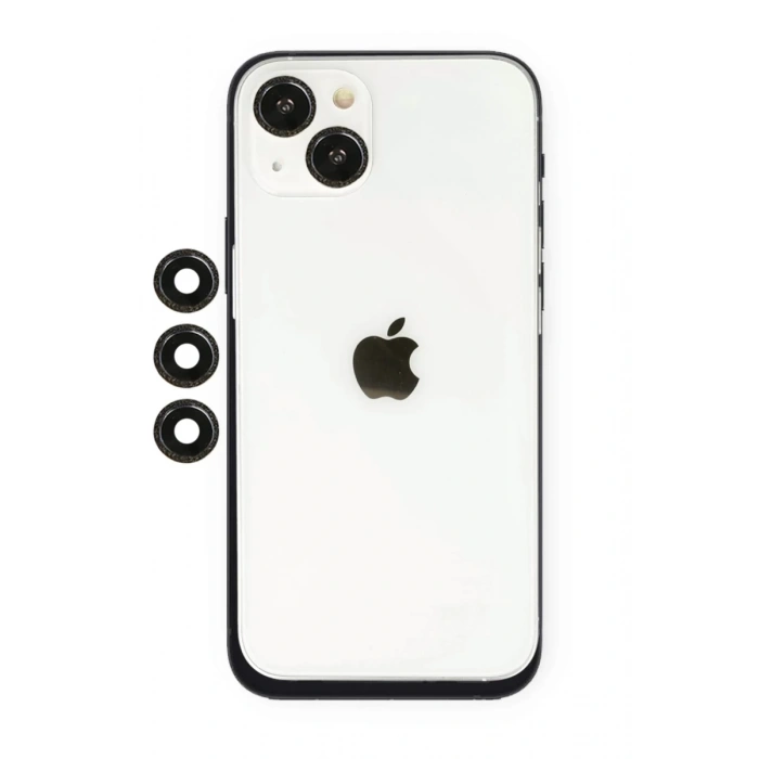 Apple iPhone 14 Uyumlu Shine Kamera Lens - Siyah