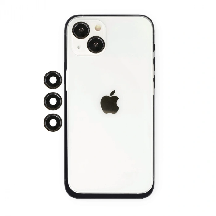 Apple iPhone 14 Uyumlu Shine Kamera Lens - Siyah