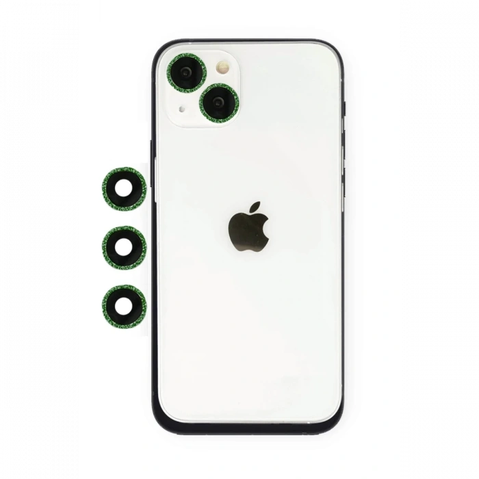 Apple iPhone 14 Uyumlu Shine Kamera Lens - Yeşil