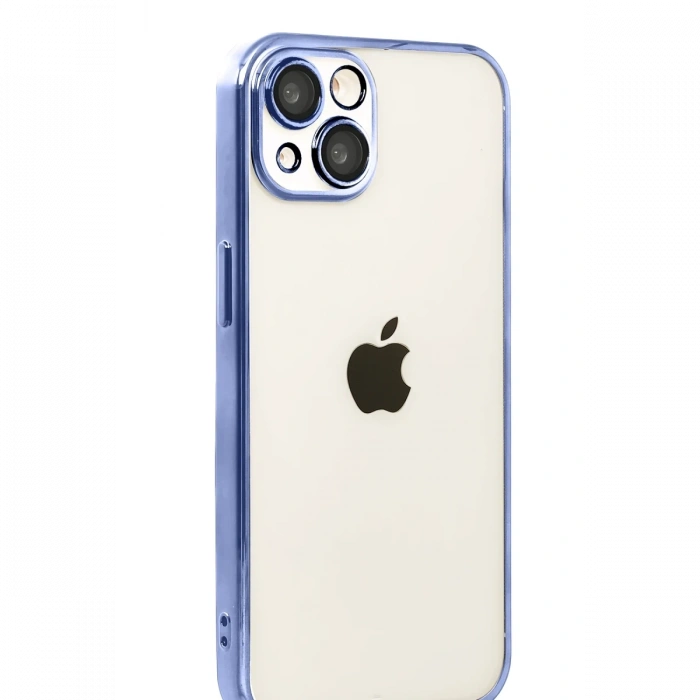 Apple iPhone 15 Lensli Silikon - Açık Mavi