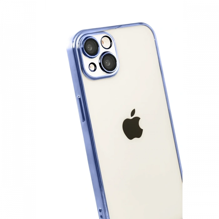 Apple iPhone 15 Lensli Silikon - Açık Mavi