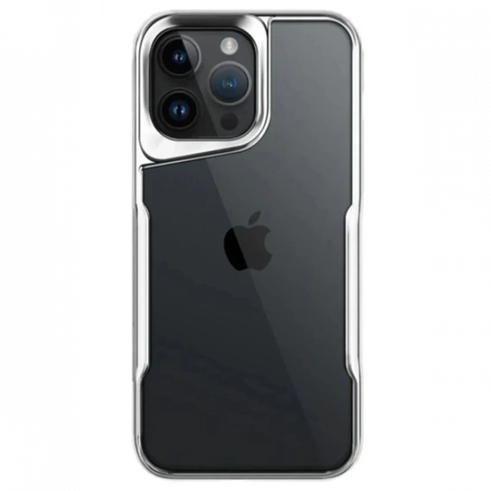 Apple iPhone 15 Pro Max Uyumlu Kılıf Boyi Silikon Kapak - Gümüş