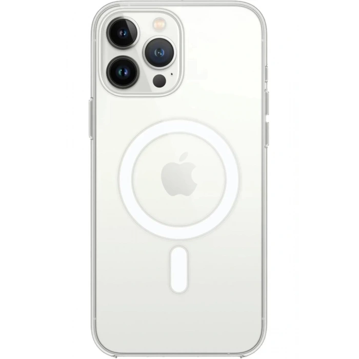 Apple iPhone 15 Pro Max Uyumlu Kılıf Magneticsafe Şeffaf Silikon - Şeffaf