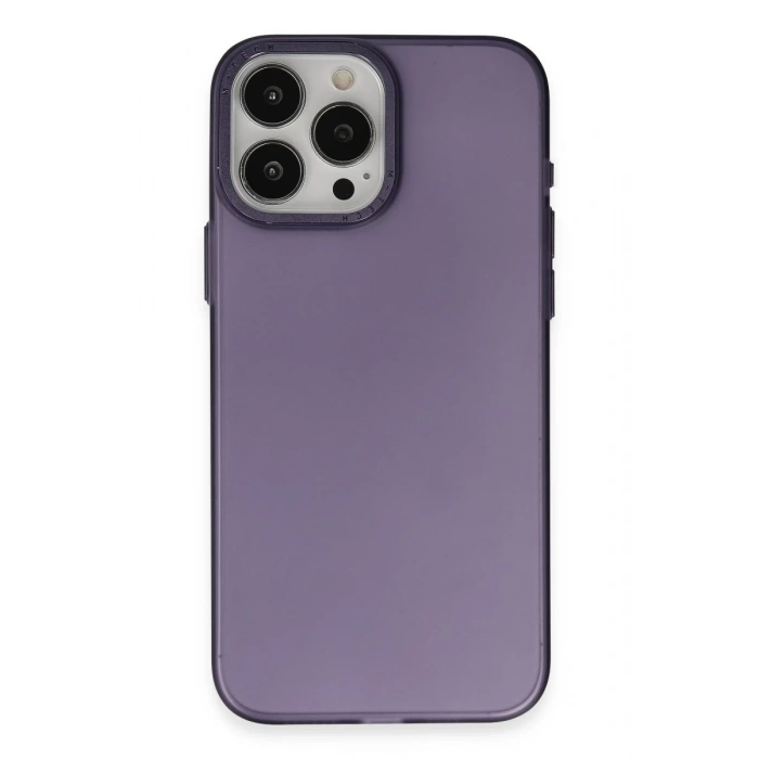 Apple iPhone 15 Pro Max Uyumlu Kılıf Modos Metal Kapak - Derin Mor