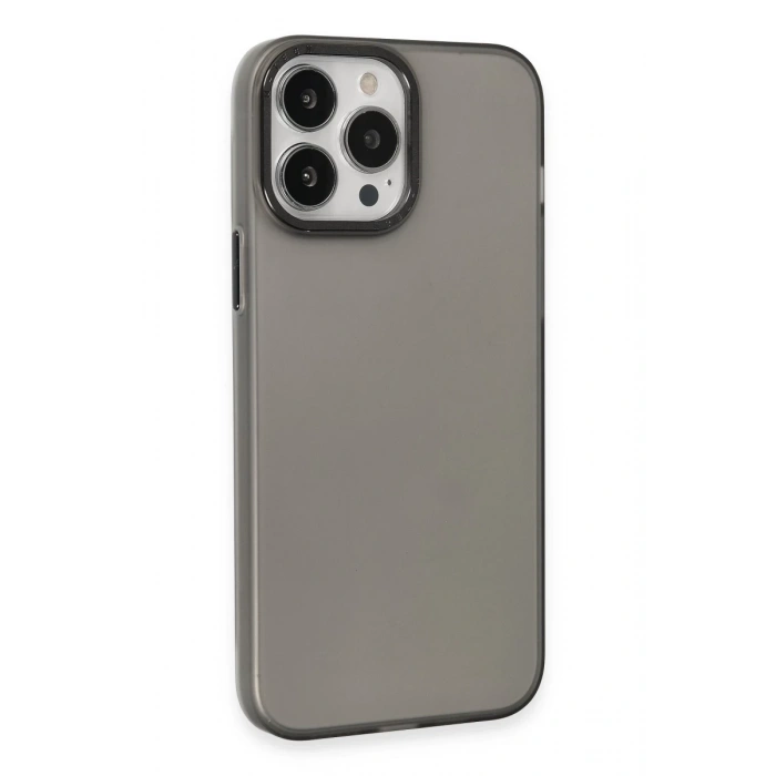 Apple iPhone 15 Pro Max Uyumlu Kılıf Modos Metal Kapak - Siyah