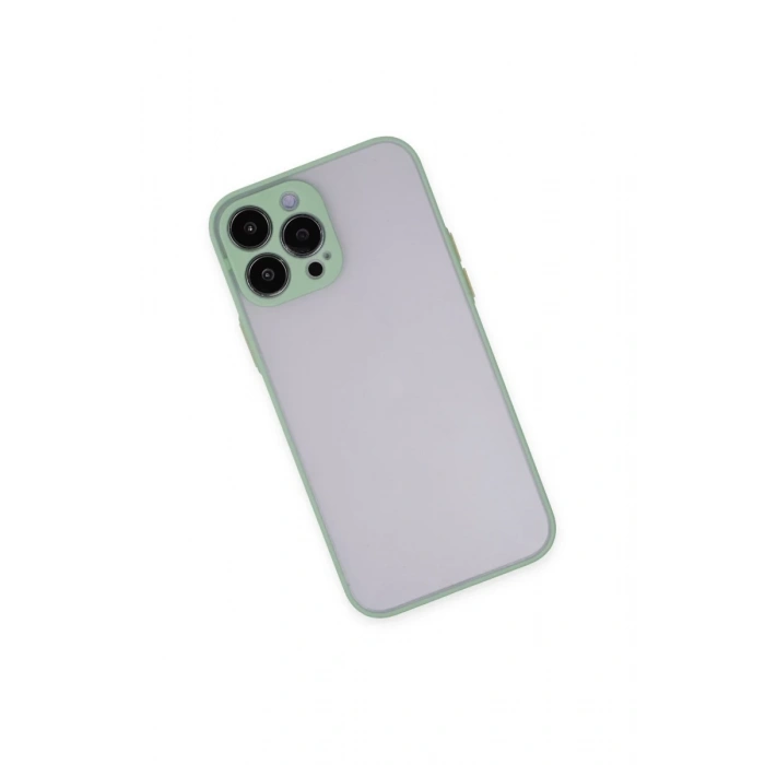 Apple iPhone 15 Pro Max Uyumlu Kılıf Montreal Silikon Kapak - Açık Yeşil