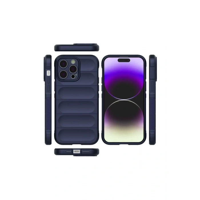 Apple iPhone 15 Pro Max Uyumlu Kılıf Optimum Silikon - Lacivert