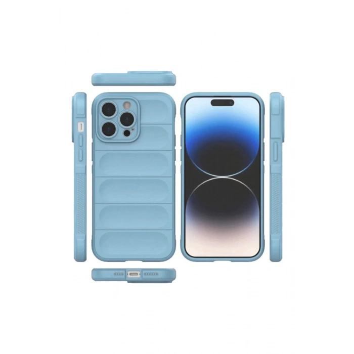 Apple iPhone 15 Pro Max Uyumlu Kılıf Optimum Silikon - Sky Blue