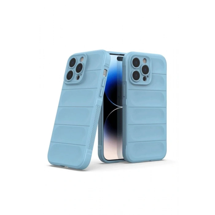 Apple iPhone 15 Pro Max Uyumlu Kılıf Optimum Silikon - Sky Blue