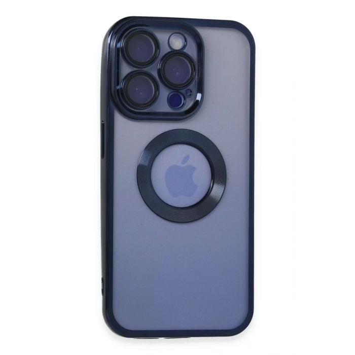 Apple iPhone 15 Pro Max Uyumlu Kılıf Slot Silikon - Lacivert