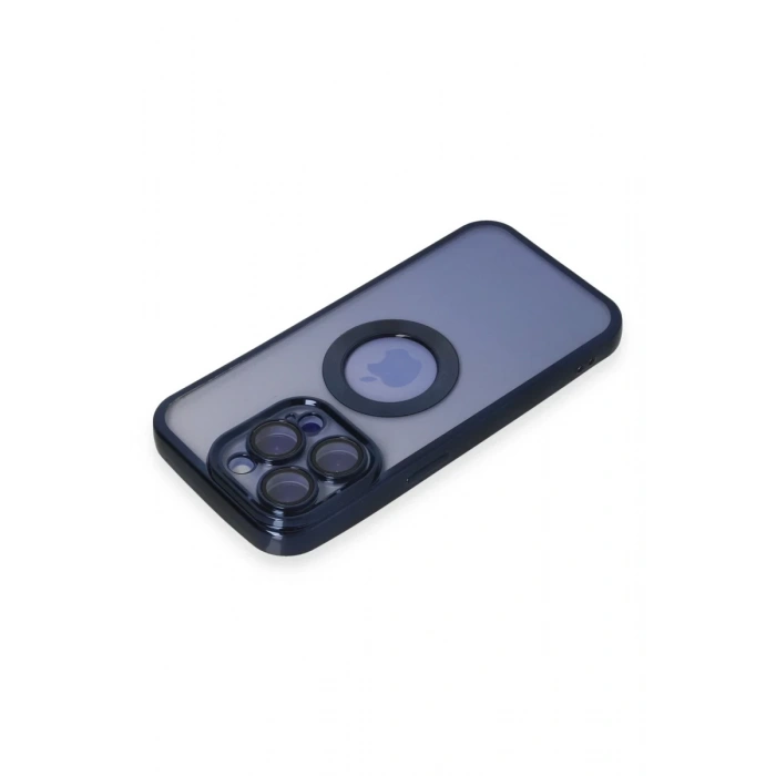 Apple iPhone 15 Pro Max Uyumlu Kılıf Slot Silikon - Lacivert