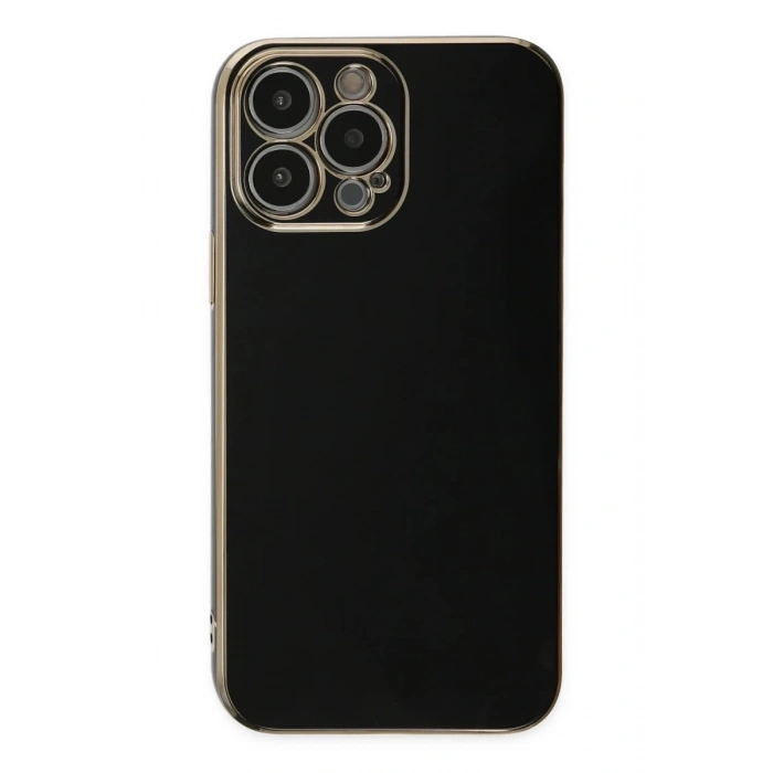 Apple iPhone 15 Pro Max Uyumlu Kılıf Volet Silikon - Siyah