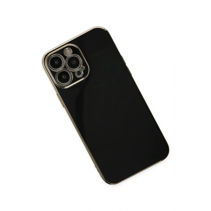Apple iPhone 15 Pro Max Uyumlu Kılıf Volet Silikon - Siyah