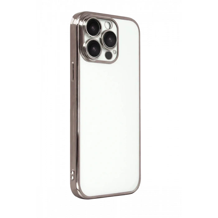 Apple iPhone 15 Pro Max Uyumlu Lensli Silikon - Titan Gri