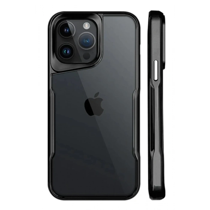 Apple iPhone 15 Pro Uyumlu Kılıf Boyi Silikon Kapak - Siyah