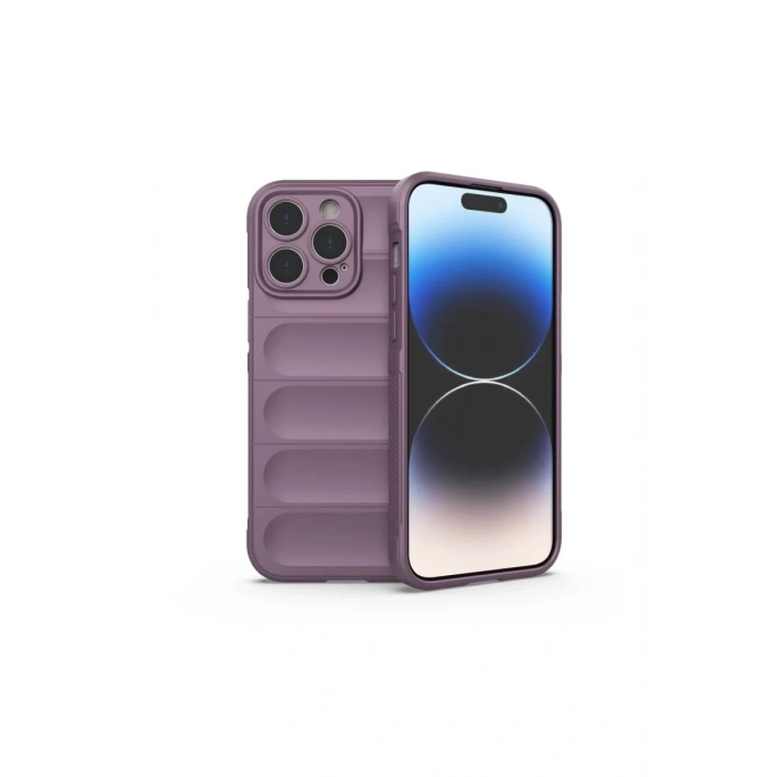 Apple iPhone 15 Pro Uyumlu Kılıf Optimum Silikon - Mor