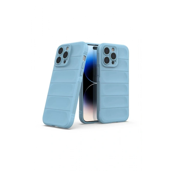 Apple iPhone 15 Pro Uyumlu Kılıf Optimum Silikon - Sky Blue