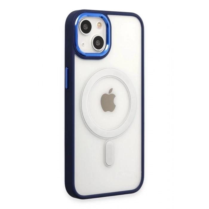 Apple iPhone 15 Pro Uyumlu Kılıf Room Magneticsafe Silikon - Lacivert