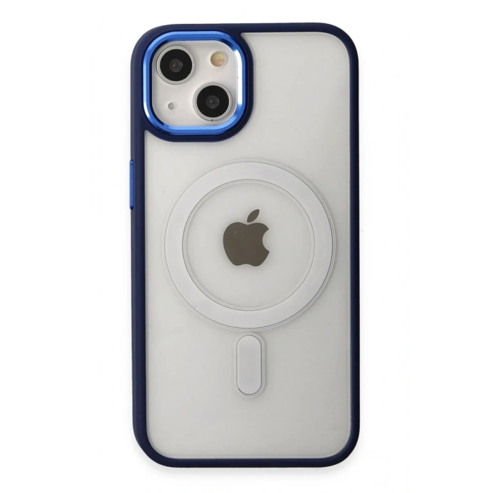 Apple iPhone 15 Pro Uyumlu Kılıf Room Magneticsafe Silikon - Lacivert