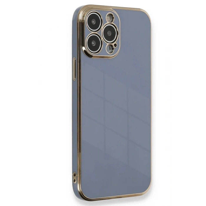 Apple iPhone 15 Pro Uyumlu Kılıf Volet Silikon - Mavi