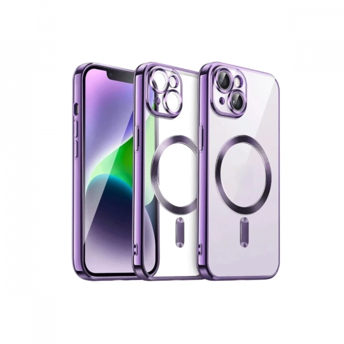 Apple iPhone 15 Uyumlu Kılıf Kross Magneticsafe Kapak - Mor