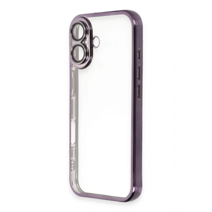 Apple iPhone 16 Plus Kılıf Lensli Silikon - Mor
