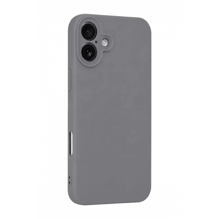 Apple iPhone 16 Plus Uyumlu Kılıf First Silikon - Gri