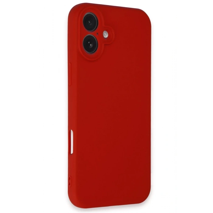 Apple iPhone 16 Plus Uyumlu Kılıf First Silikon - Kırmızı