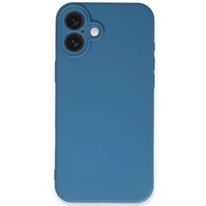 Apple iPhone 16 Plus Uyumlu Kılıf First Silikon - Mavi