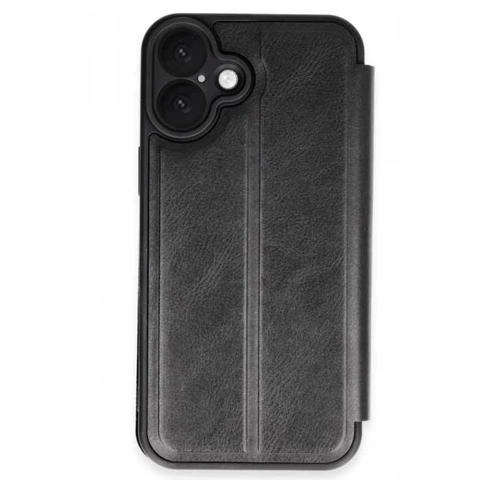 Apple iPhone 16 Plus Uyumlu Kılıf Flip Cover - Siyah