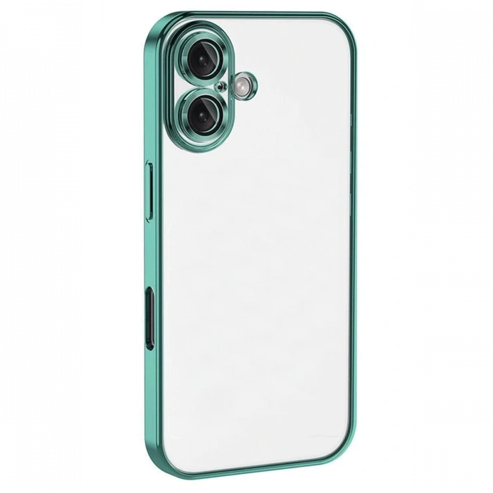Apple iPhone 16 Plus Uyumlu Kılıf Lensli Silikon - Turkuaz