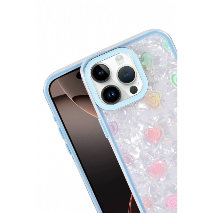 Apple iPhone 16 Pro Max Lumi Desenli Kapak - Mavi