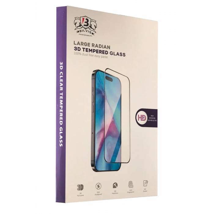 Apple iPhone 16 Pro Max Uyumlu Bilvis 3D Cam Ekran Koruyucu
