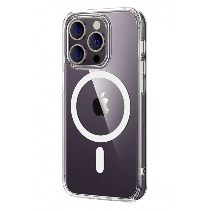 Apple iPhone 16 Pro Max Uyumlu Combo Sert Şeffaf Magsafe Kapak - Şeffaf