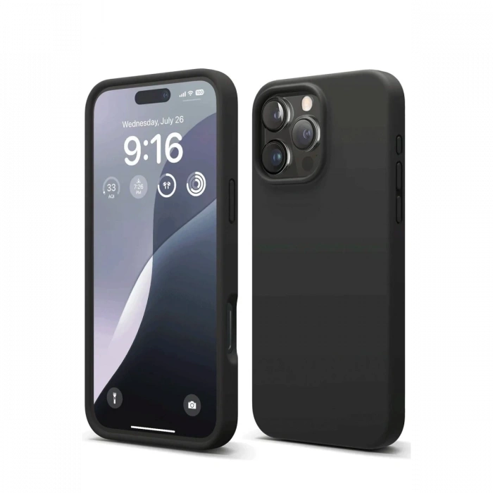 Apple iPhone 16 Pro Max Uyumlu Kılıf First Silikon - Siyah