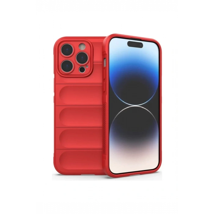 Apple iPhone 16 Pro Max Uyumlu Kılıf Optimum Silikon - Kırmızı