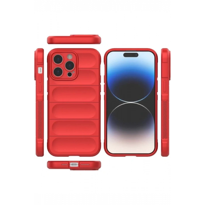 Apple iPhone 16 Pro Max Uyumlu Kılıf Optimum Silikon - Kırmızı