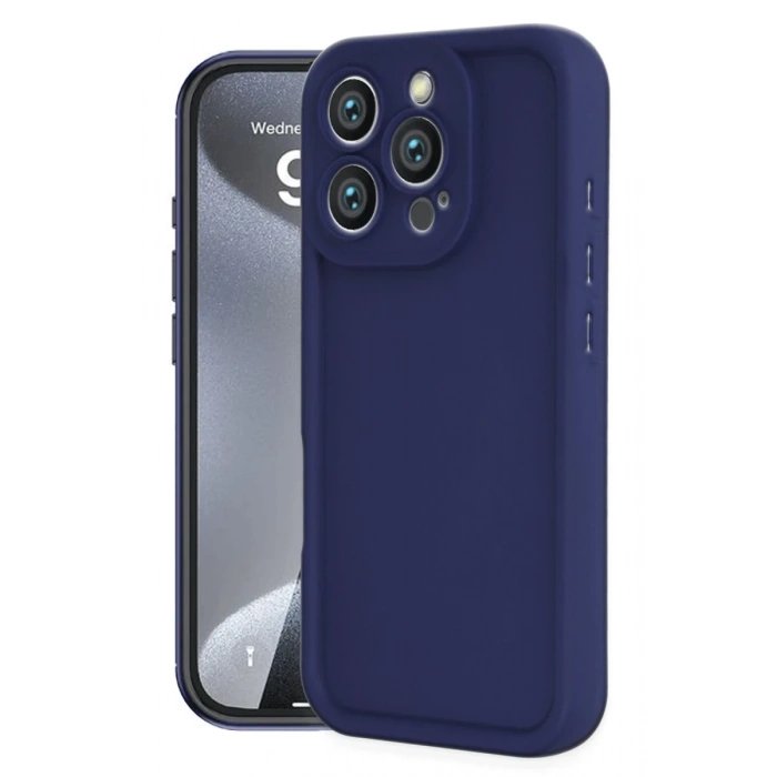 Apple iPhone 16 Pro Max Uyumlu Kılıf Viera Silikon - Lacivert