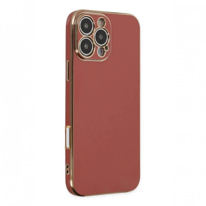 Apple iPhone 16 Pro Max Uyumlu Kılıf Volet Silikon - Kırmızı