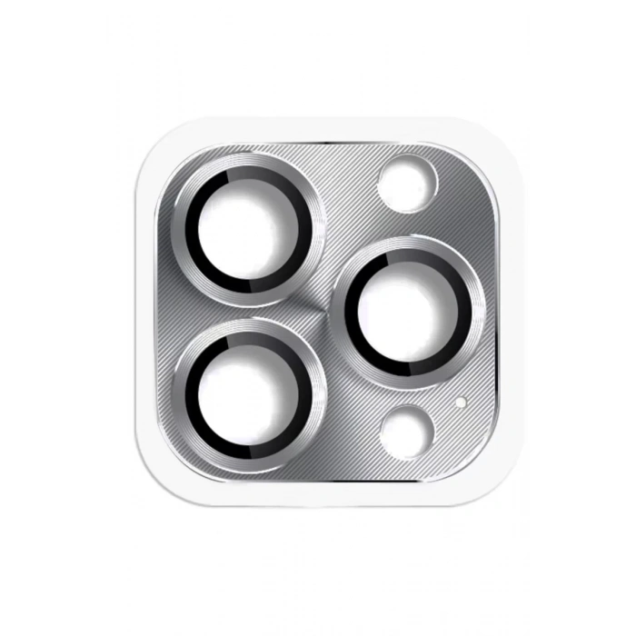 Apple iPhone 16 Pro Max Uyumlu Pers Alüminyum Kamera Lens - Gri