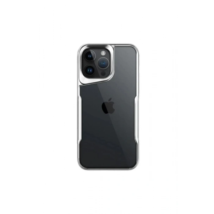 Apple iPhone 16 Pro Uyumlu Kılıf Boyi Silikon Kapak - Gümüş