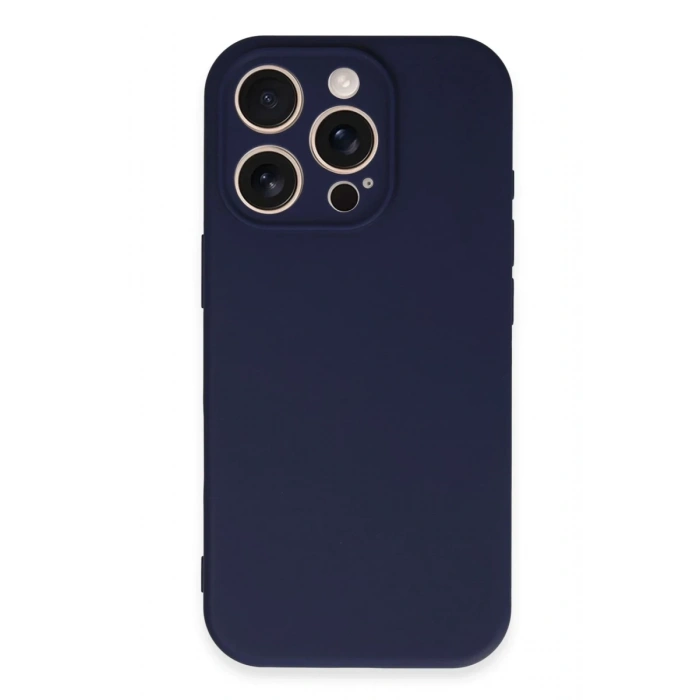 Apple iPhone 16 Pro Uyumlu Kılıf First Silikon - Lacivert